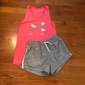 EUC Under Armour heat gear 2pc outfit